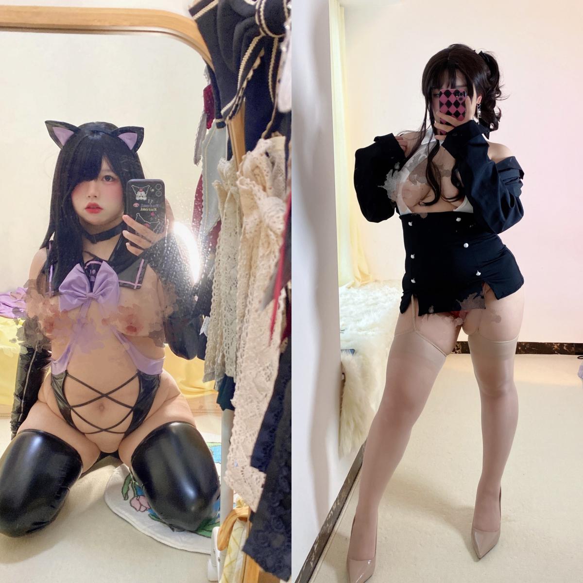 【网红福利】twitter-鸽鸽咕咕w两套合集[64P+2V+900MB]